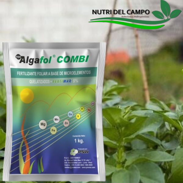 ALGAFOL COMBI POLVO, Micronutrientes quelatados, ayudan a corregir las deficiencias nutricionales en las plantas.